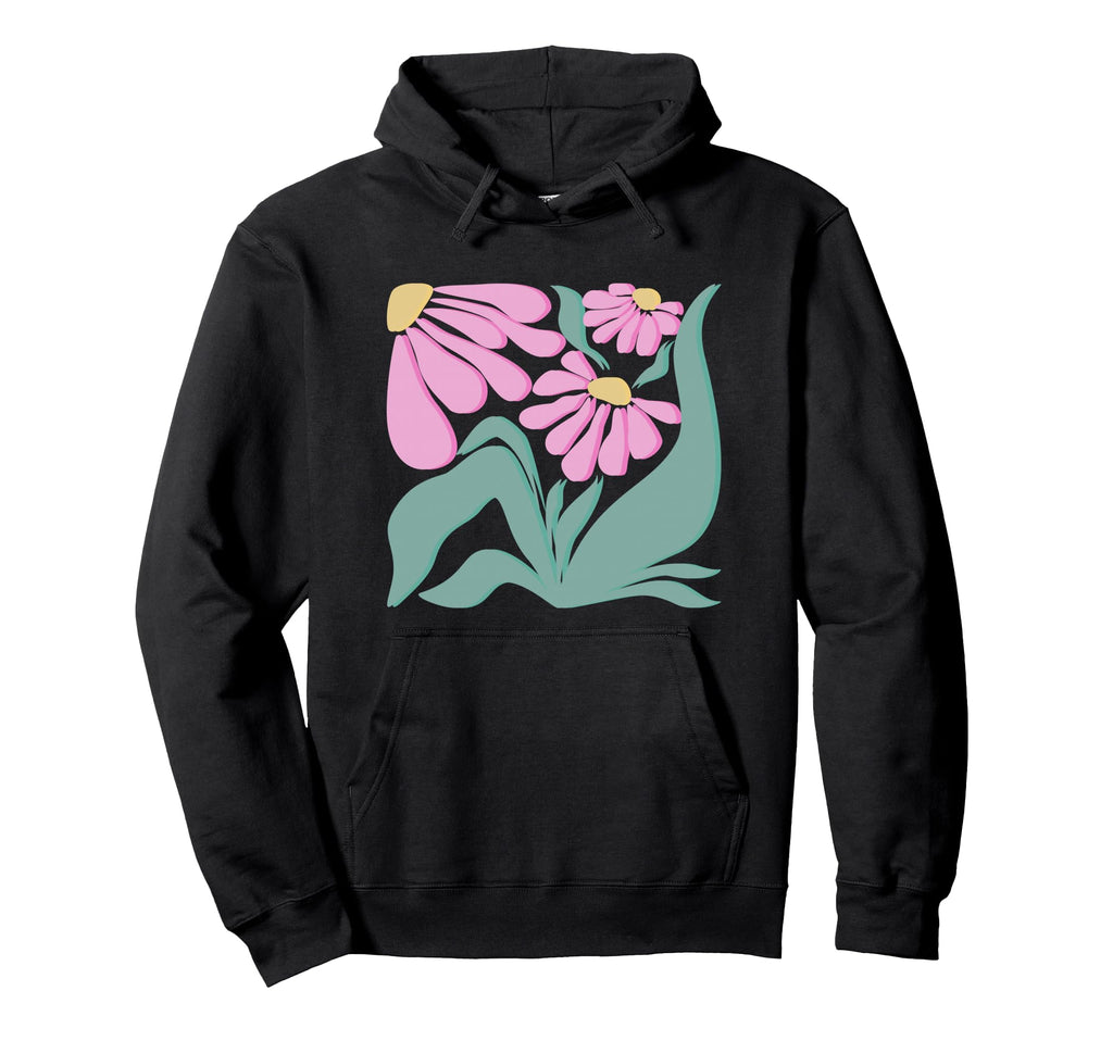 Floral Abstract Hippie Boho Flowers Hoodie - Streetwear Style Men Women - T-Shirt, Sweatshirt, Hoodie
