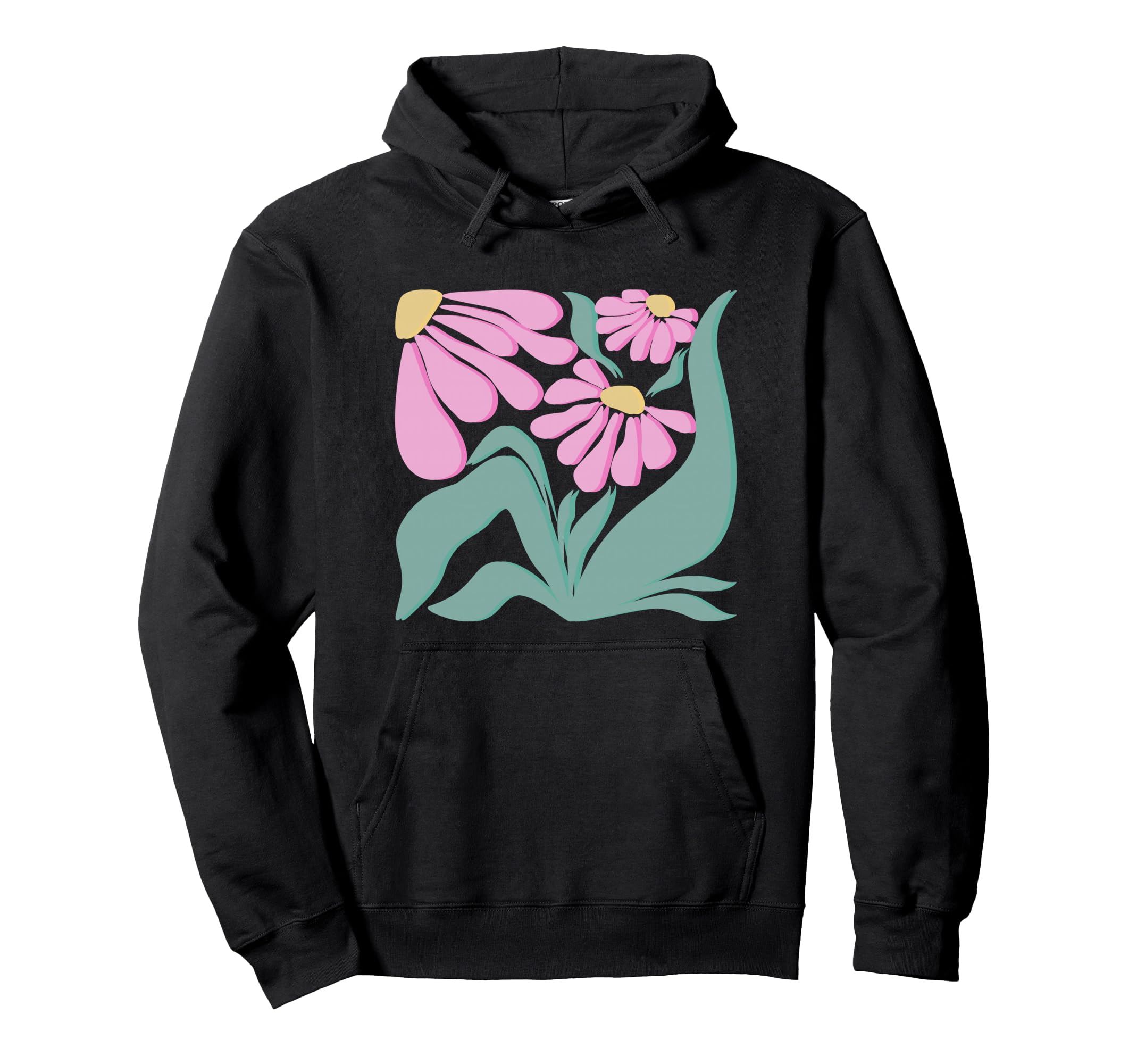 Floral Abstract Hippie Boho Flowers Hoodie - Streetwear Style Men Women - T-Shirt, Sweatshirt, Hoodie