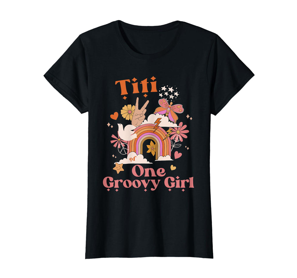Titi One Groovy Boho Hippie Rainbow Peace T-Shirt - Trendy Graphic Unisex - T-Shirt, Sweatshirt, Hoodie