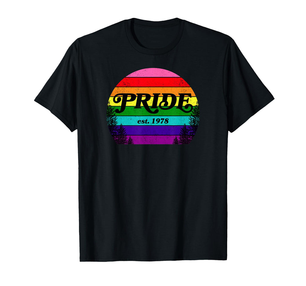 Original 8 Stripe Gay Pride Flag Est T-Shirt - Trendy Graphic for Adults - T-Shirt, Sweatshirt, Hoodie