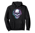 Glitch Skull Vaporwave Aesthetic Hoodie - Casual Everyday Wear Men Women - T-Shirt, Sweatshirt, Hoodie
