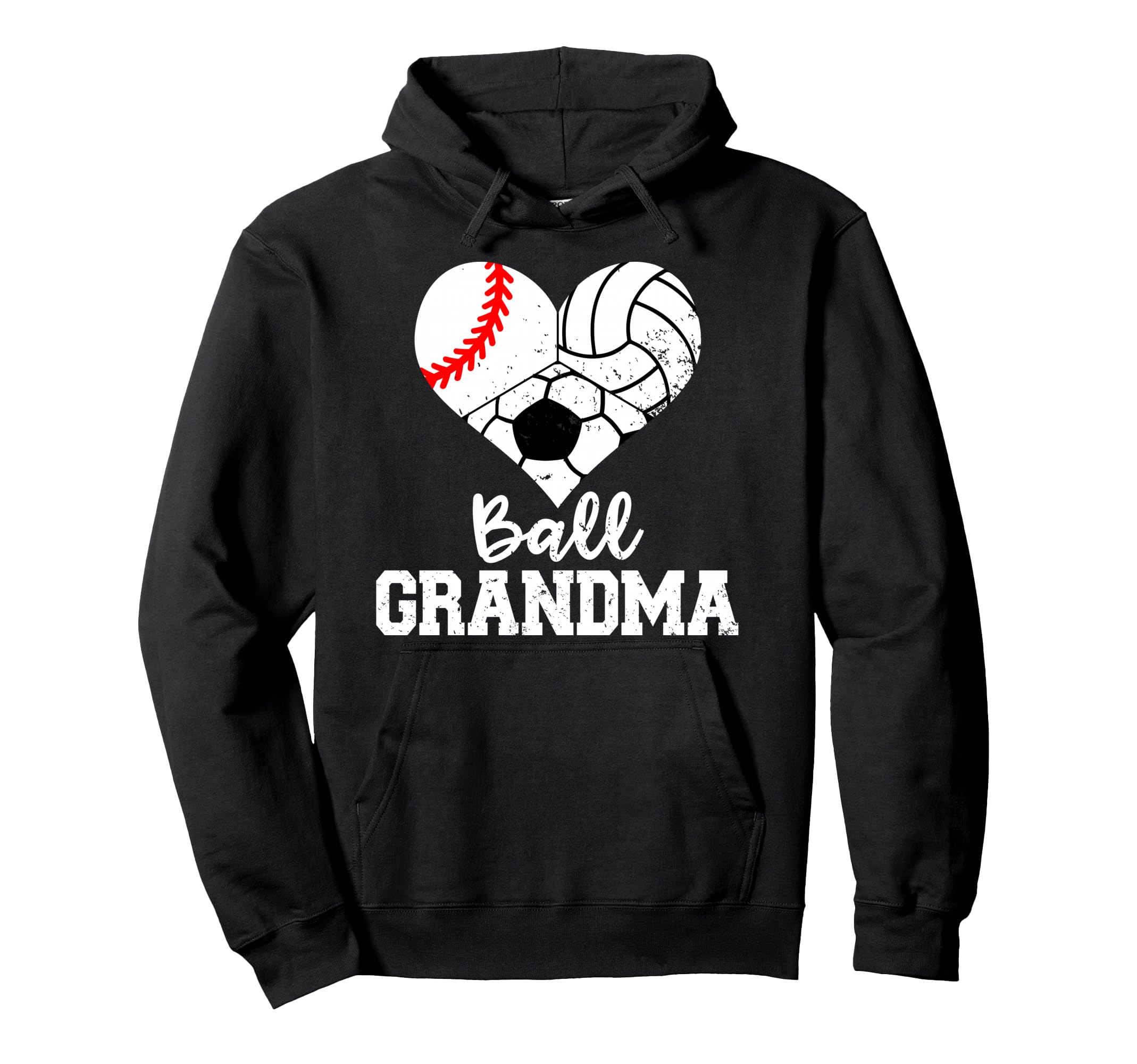 Ball Grandma Funny Baseball Hoodie - Aesthetic Graphic for Adults - T-Shirt, Sweatshirt, Hoodie