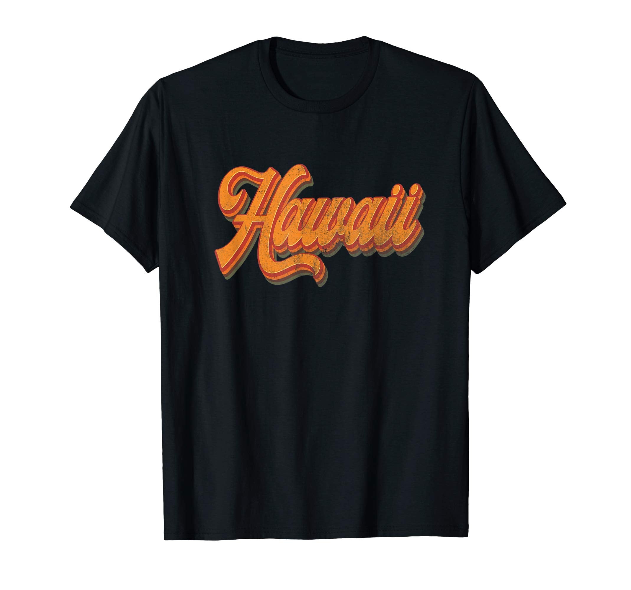 Hawaii Us State Map Stripes 1970S T-Shirt - Novelty Apparel Unisex - T-Shirt, Sweatshirt, Hoodie