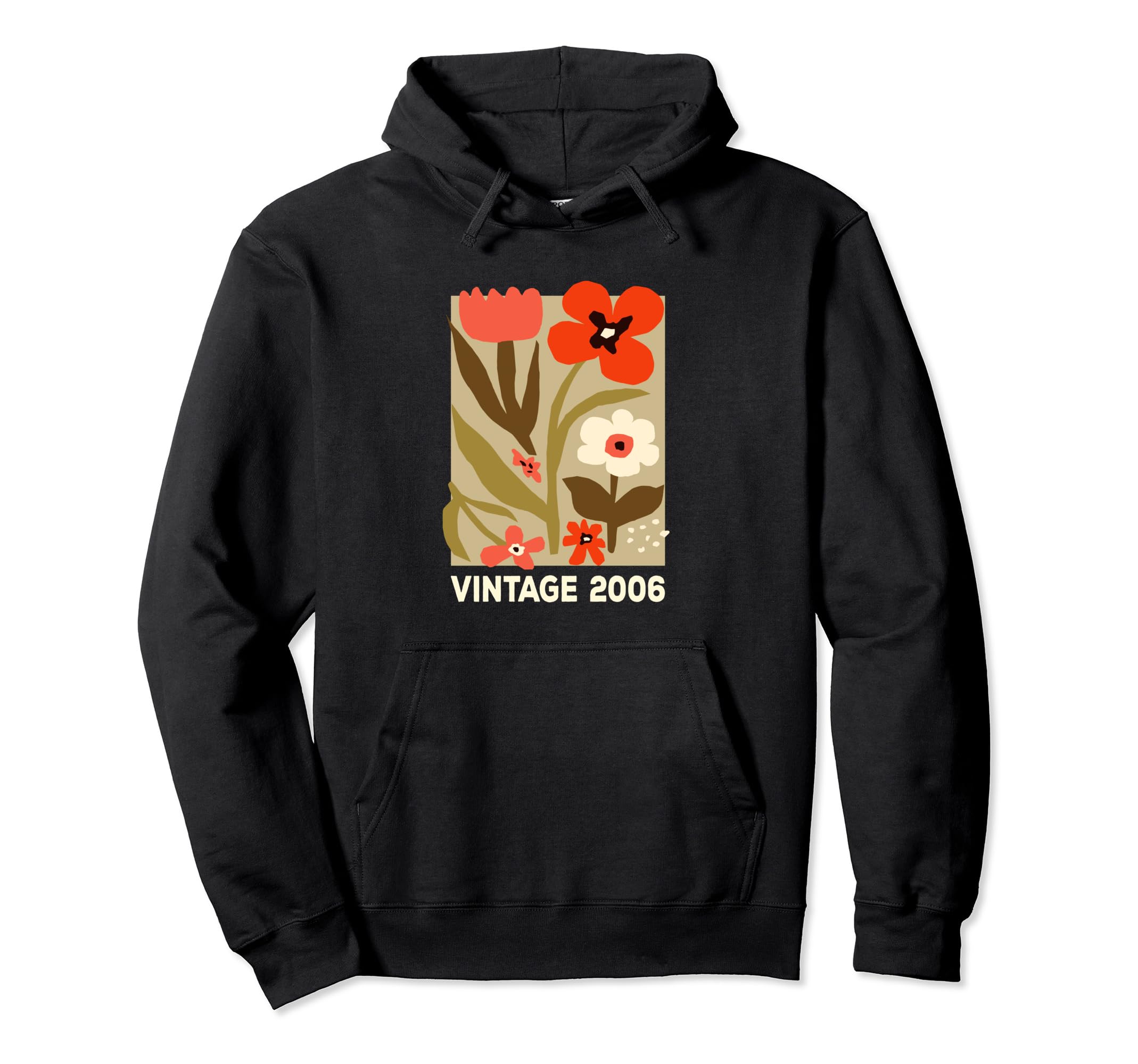 2006 Boho Floral Flower 18Th Birthday Hoodie - Unique Graphic for Adults - T-Shirt, Sweatshirt, Hoodie