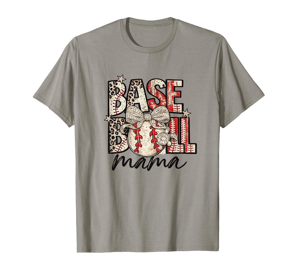 Base Ball Mama Leopard Baseball Mom T-Shirt - Novelty Apparel for Adults - T-Shirt, Sweatshirt, Hoodie