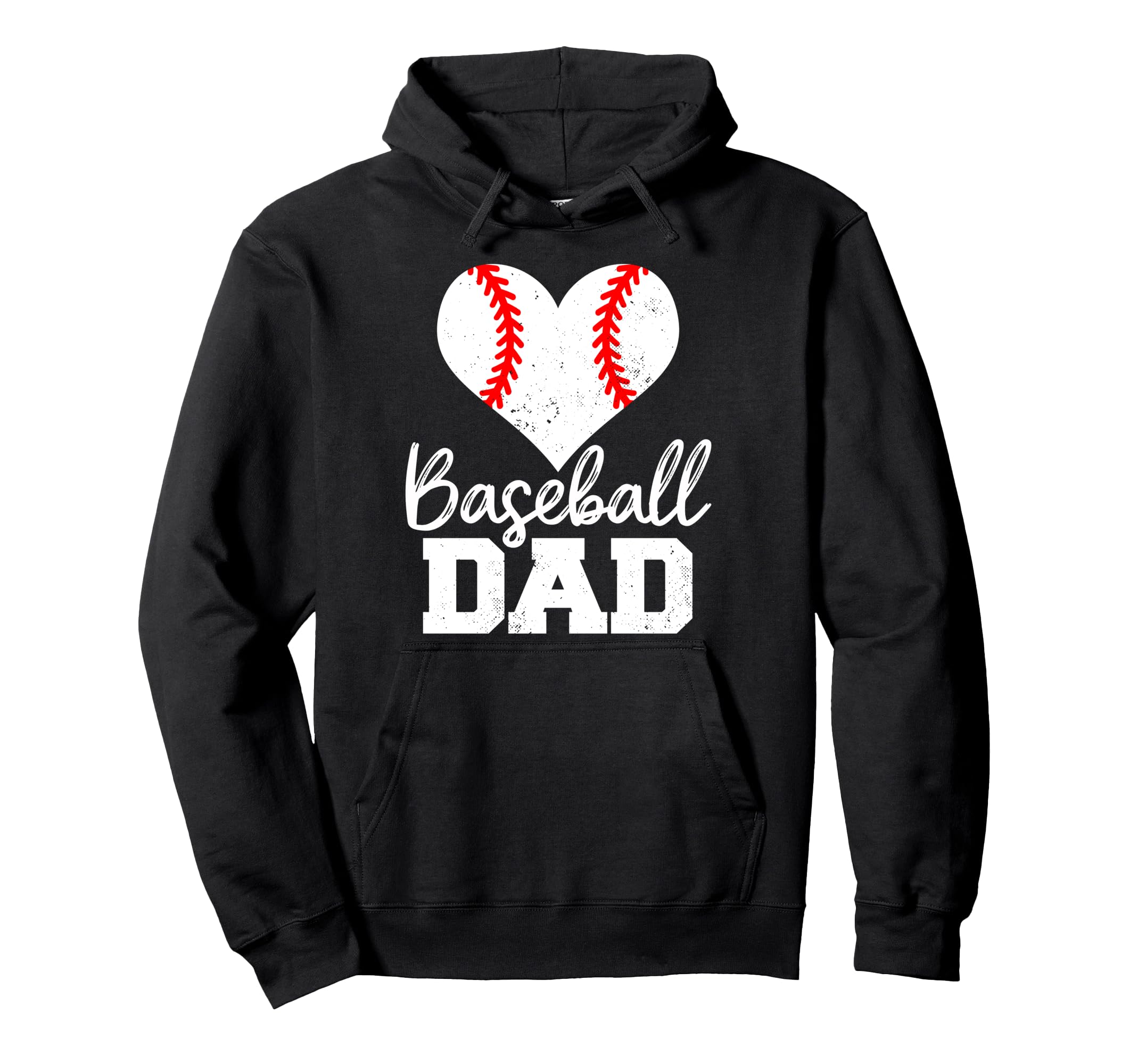 Baseball Dad Heart Funny Baseball Player Hoodie - Graphic Print Men Women - T-Shirt, Sweatshirt, Hoodie
