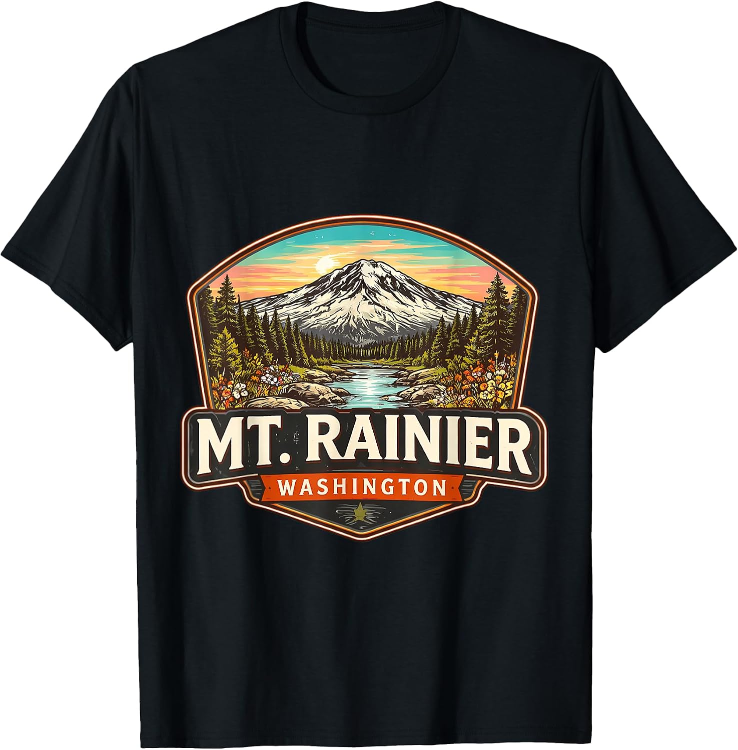 Mount Rainier Washington Souvenir Merch - Adult & Kids T-Shirts, Sweatshirts & Hoodies apparel design preview 1