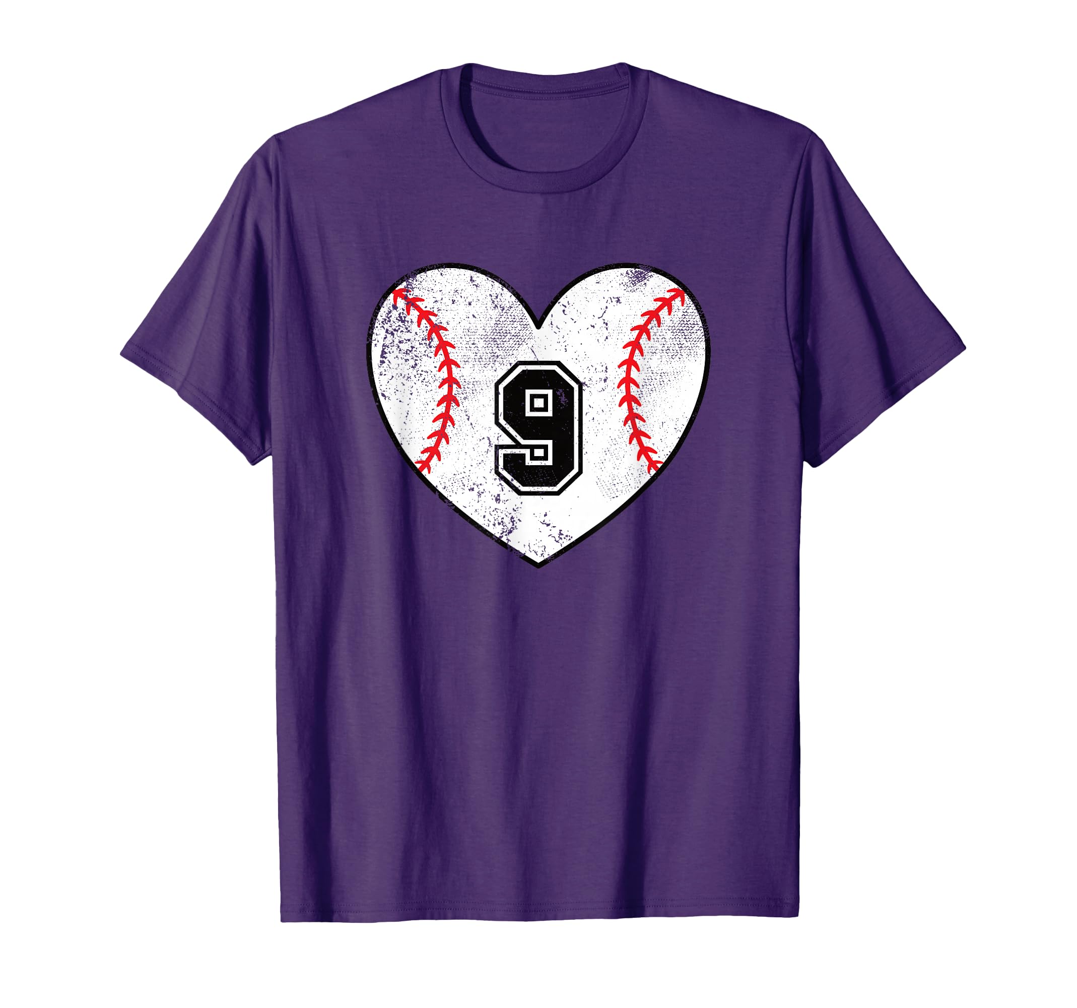 Baseball Heart Player 9 Baseball Mom T-Shirt - Graphic Print for Adults - T-Shirt, Sweatshirt, Hoodie