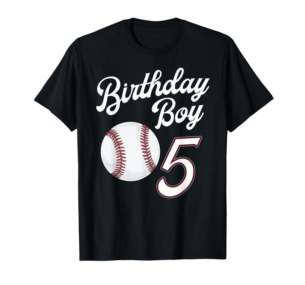 5 Years Old Baseball Themed 5Th Birthday T-Shirt - Unique Graphic Unisex - T-Shirt, Sweatshirt, Hoodie