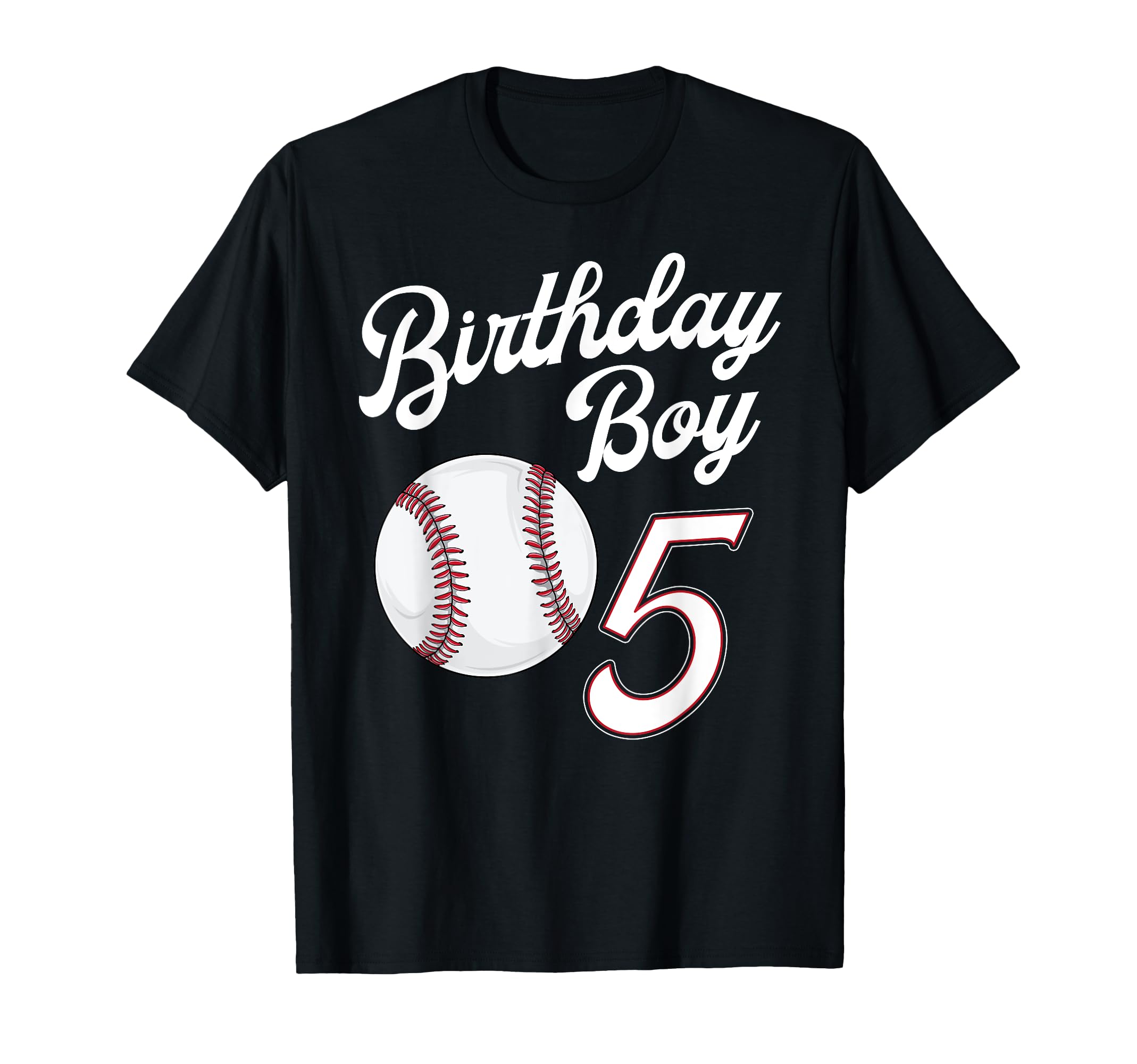 5 Years Old Baseball Themed 5Th Birthday T-Shirt - Unique Graphic Unisex - T-Shirt, Sweatshirt, Hoodie