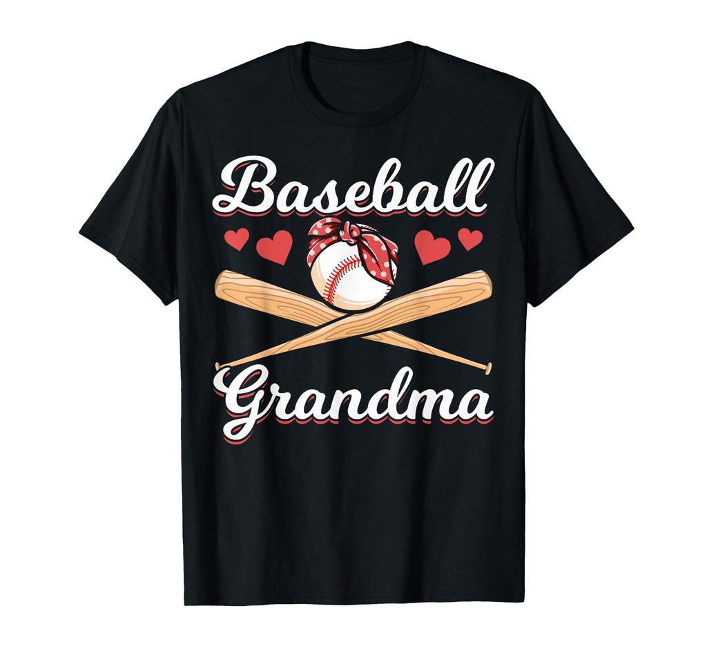 Grandma Grandson Baseball Grandma T-Shirt - Fun Novelty Design Men Women - T-Shirt, Sweatshirt, Hoodie
