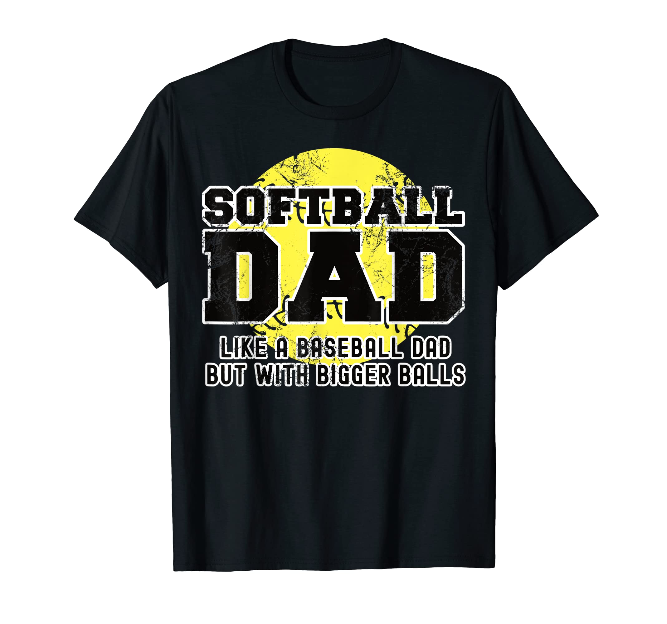 Funny Softball Dad Usa Flag Like Baseball T-Shirt - Novelty Apparel Unisex - T-Shirt, Sweatshirt, Hoodie