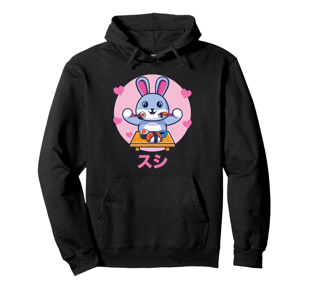 Rabbit Sushi Kawaii Otaku Japanese Hoodie - Aesthetic Graphic Men Women - T-Shirt, Sweatshirt, Hoodie