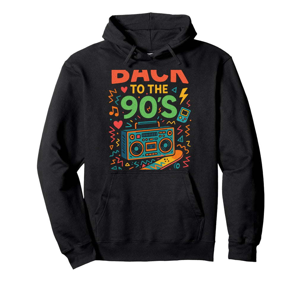 Back To 90S 90S Old School Hoodie - Novelty Apparel for Adults - T-Shirt, Sweatshirt, Hoodie