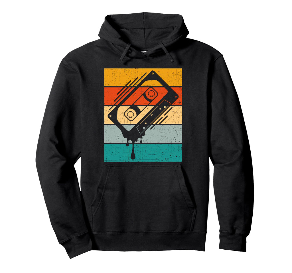 Dripping Cassette Tape Hoodie - Fun Novelty Design Men Women - T-Shirt, Sweatshirt, Hoodie