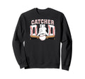 Baseball Catcher Dad Baseball Sweatshirt - Custom Art Print for Adults - T-Shirt, Sweatshirt, Hoodie