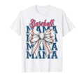Baseball Coquette Mama Coquette Bow T-Shirt - Novelty Apparel Unisex - T-Shirt, Sweatshirt, Hoodie
