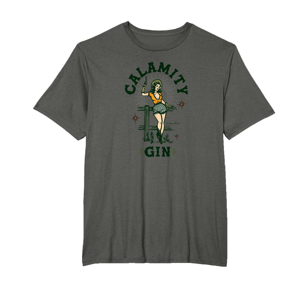 Calamity Gin Funny Pinup Cowgirl T-Shirt - Custom Art Print Men Women - T-Shirt, Sweatshirt, Hoodie