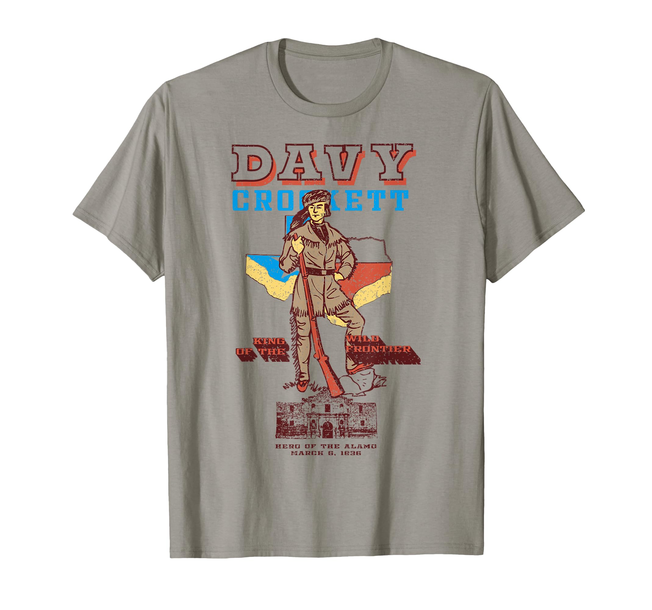Davy Crockett Texas Alamo Cowboy T-Shirt - Novelty Apparel for Adults - T-Shirt, Sweatshirt, Hoodie