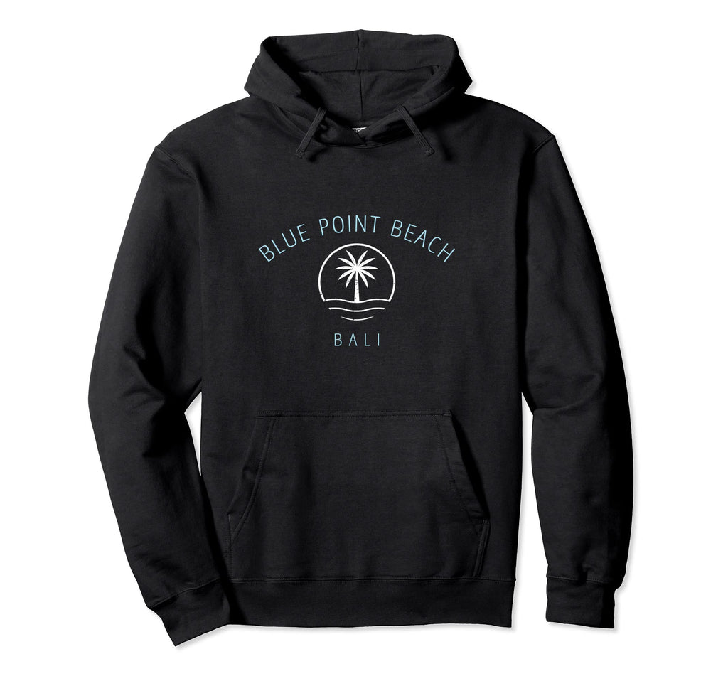 Blue Point Beach Bali Distressed Hoodie - Minimalist Print Men Women - T-Shirt, Sweatshirt, Hoodie
