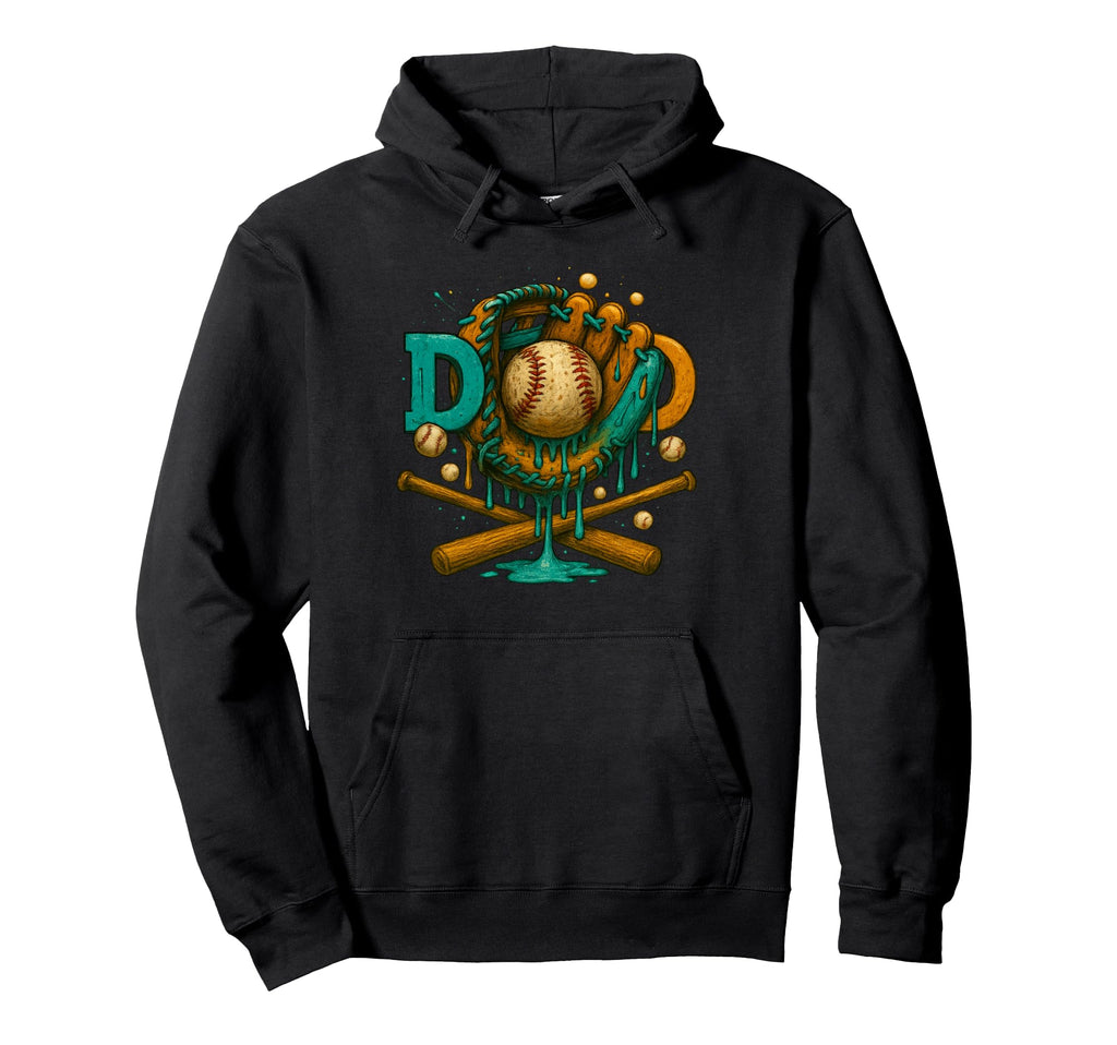 Baseball Dad Illustration Cream Colors Hoodie - Novelty Apparel Unisex - T-Shirt, Sweatshirt, Hoodie