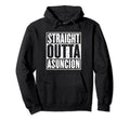 Straight Outta Asuncion Distressed Hoodie - Custom Art Print Men Women - T-Shirt, Sweatshirt, Hoodie
