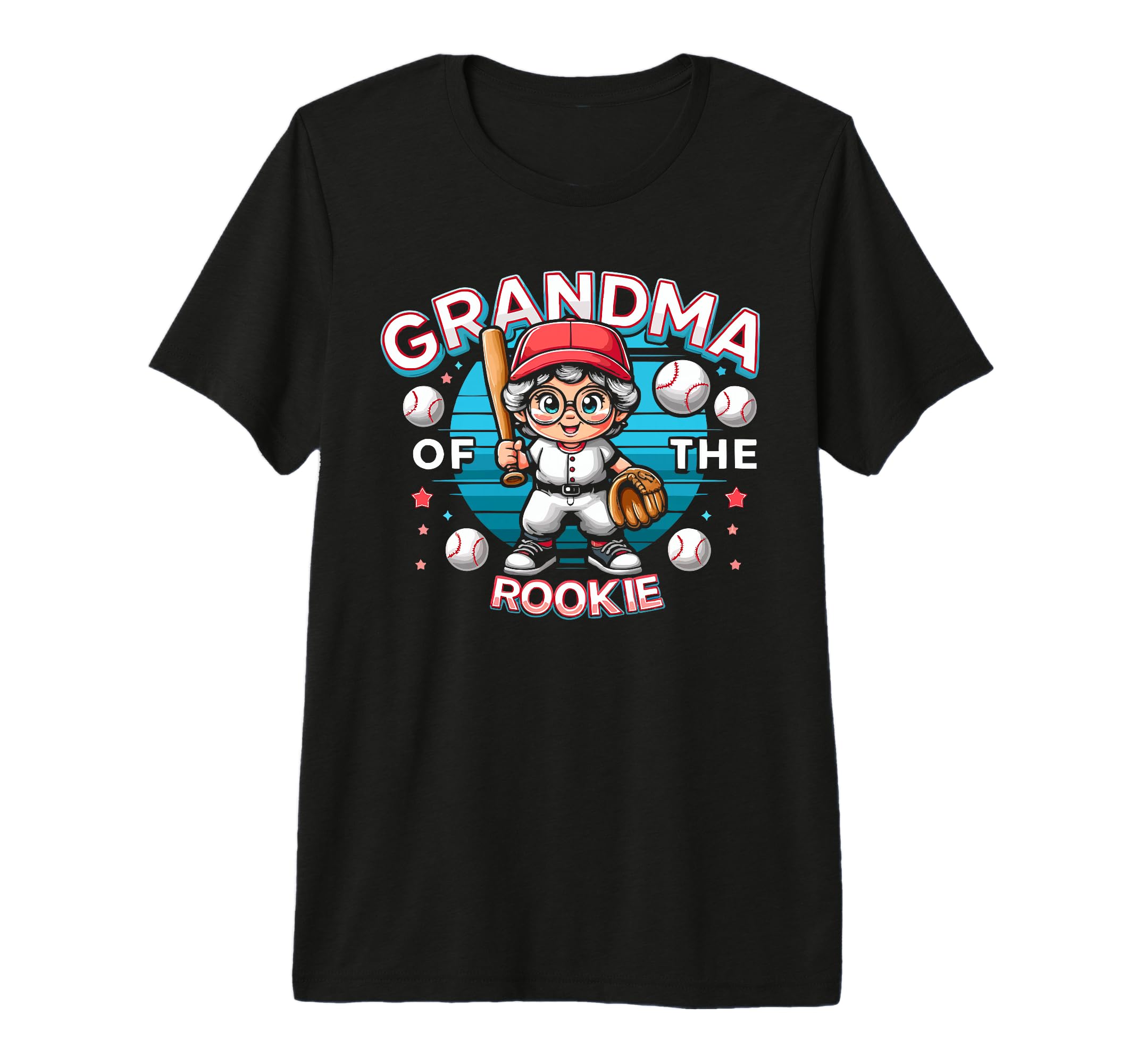 Baseball Grandma Grandmother T-Shirt - Fun Novelty Design for Adults - T-Shirt, Sweatshirt, Hoodie