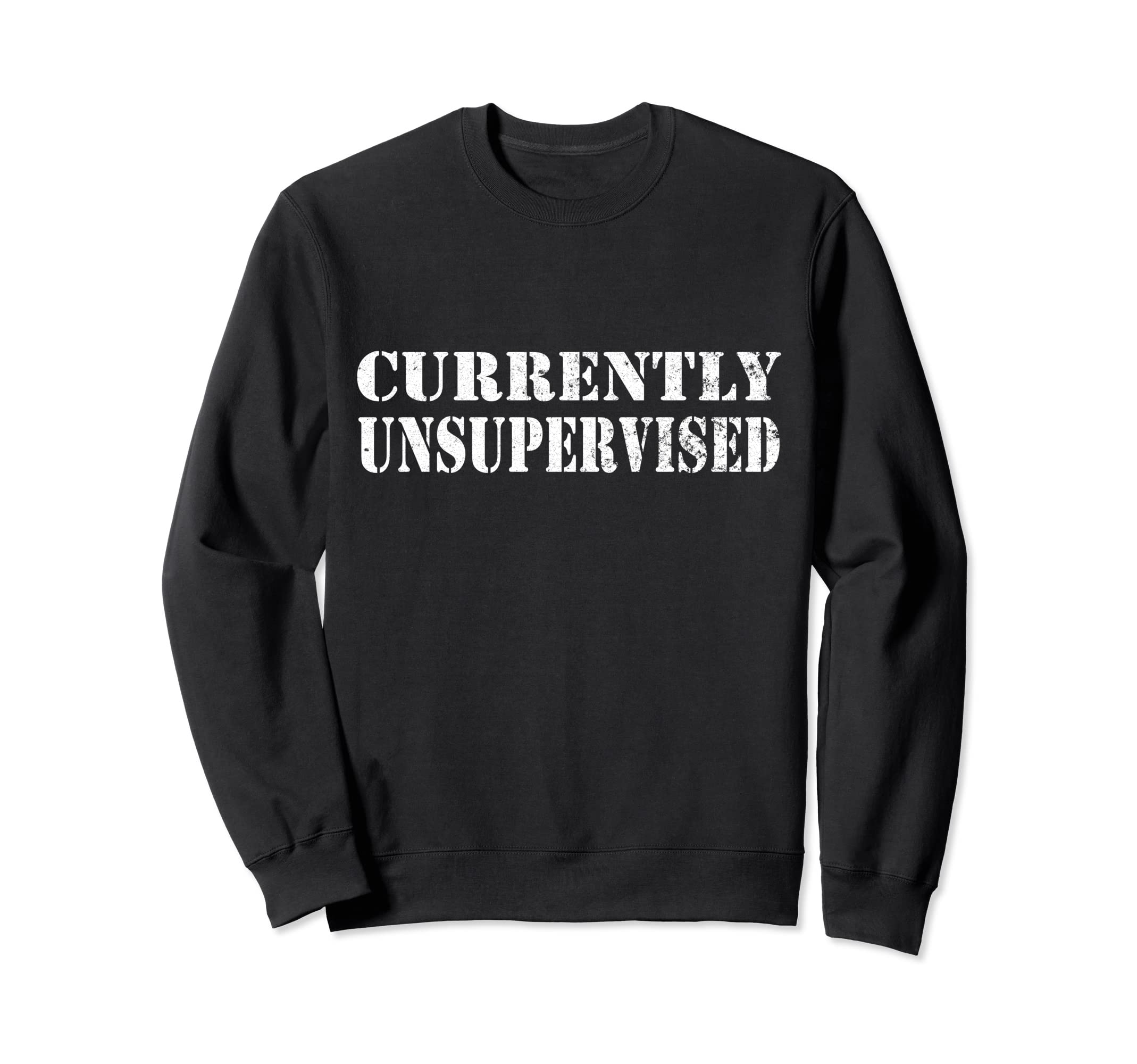 Currently Unsupervised Funny Sweatshirt - Custom Art Print for Adults - T-Shirt, Sweatshirt, Hoodie