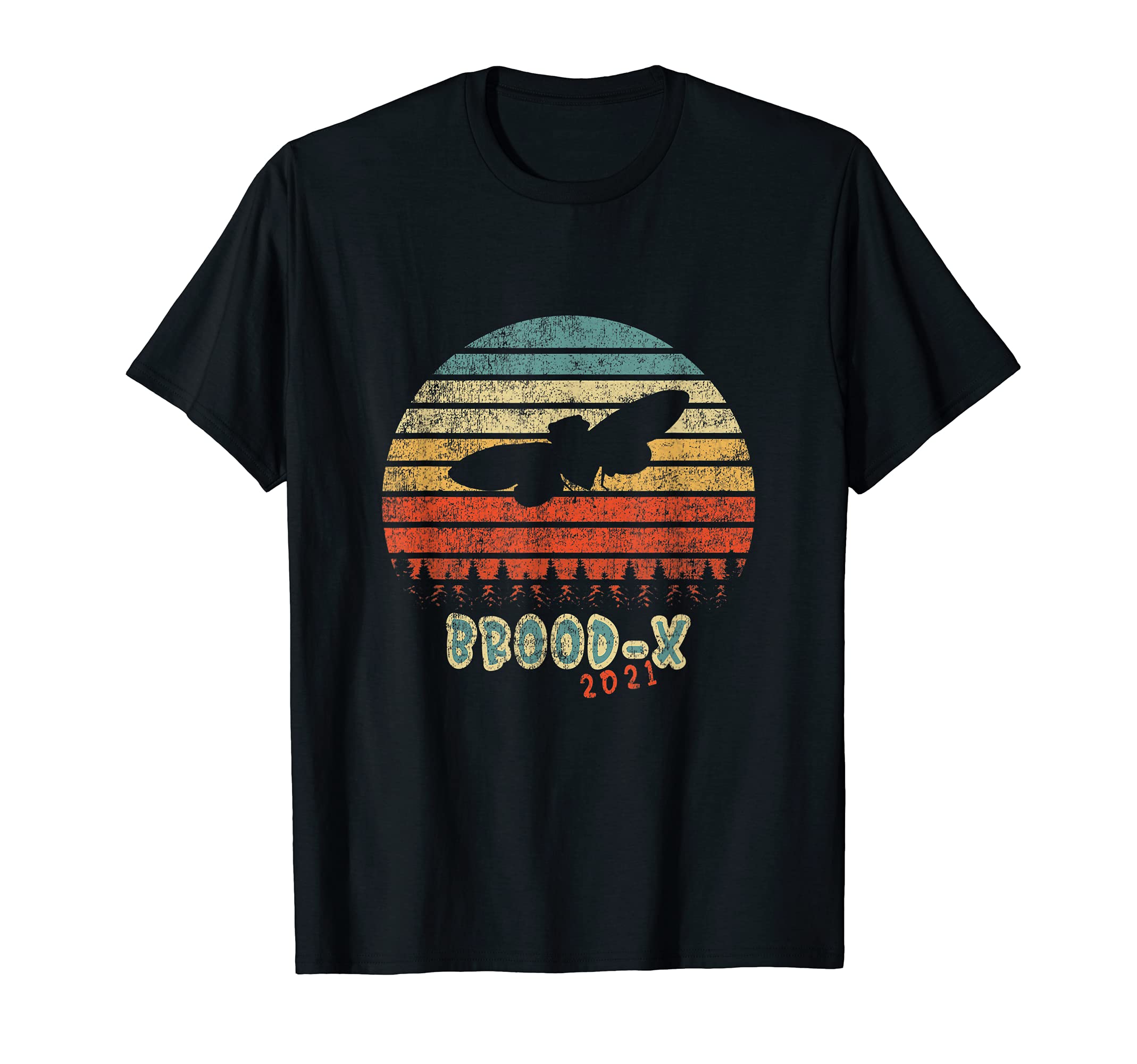 Brood X 2021 Sunset Cicada Invasion T-Shirt - Aesthetic Graphic Unisex - T-Shirt, Sweatshirt, Hoodie