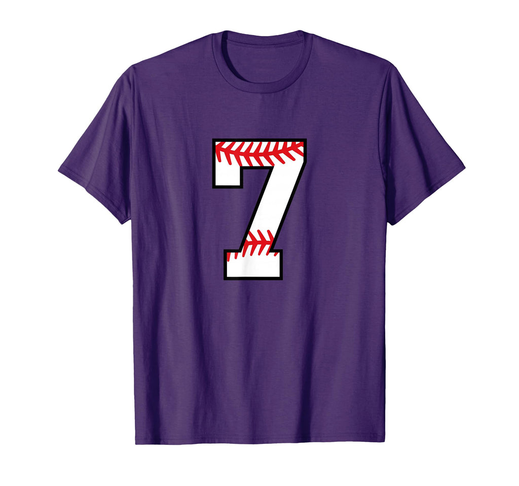 Number 7 Baseball Team Varsity T-Shirt - Aesthetic Graphic for Adults - T-Shirt, Sweatshirt, Hoodie