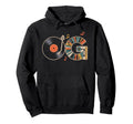 Old School Og Hip Hop Vinyl Cds Tapes Hoodie - Custom Art Print for Adults - T-Shirt, Sweatshirt, Hoodie