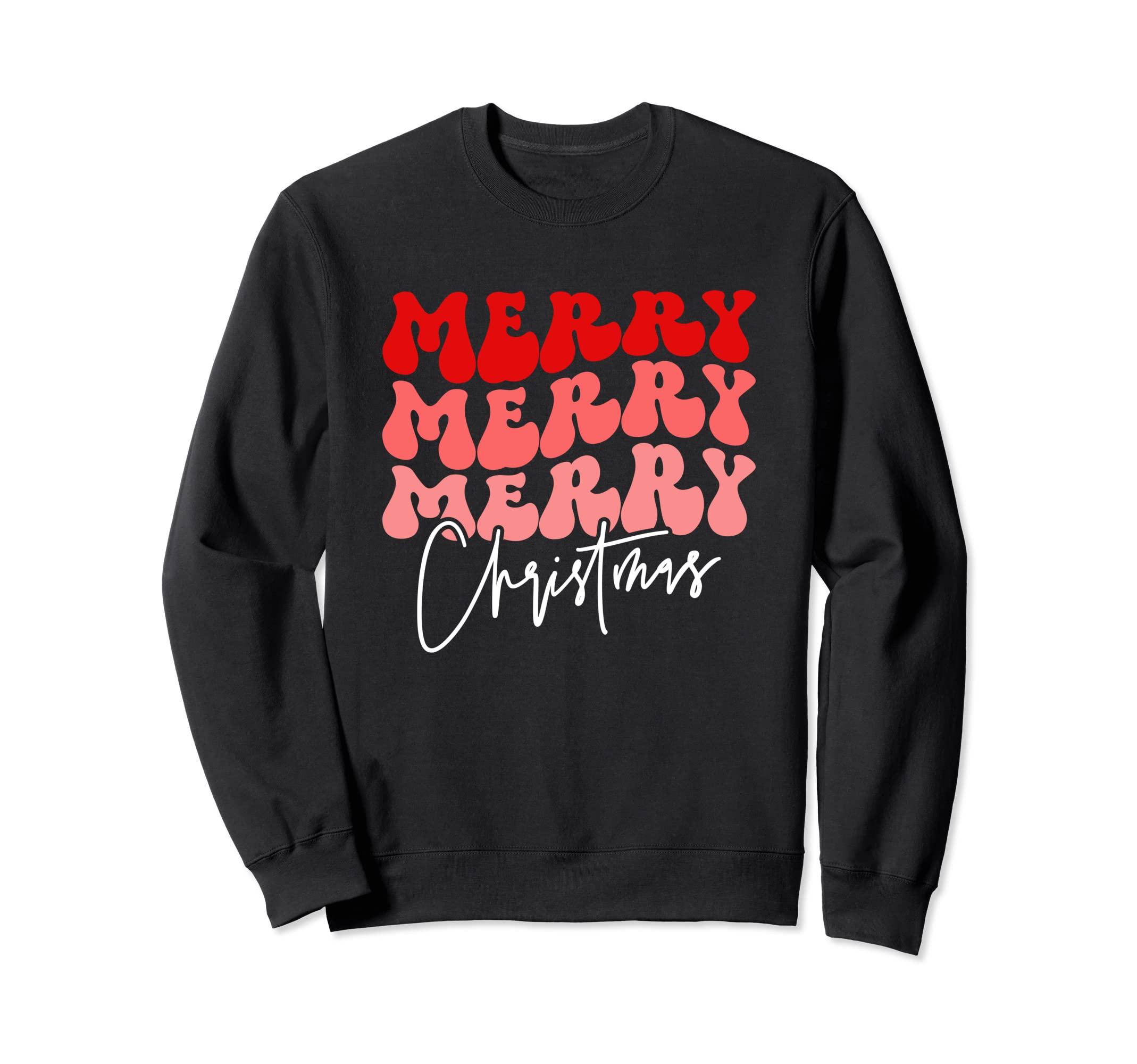 Merry Merry Merry Boho Holiday Sweatshirt - Minimalist Print for Adults - T-Shirt, Sweatshirt, Hoodie