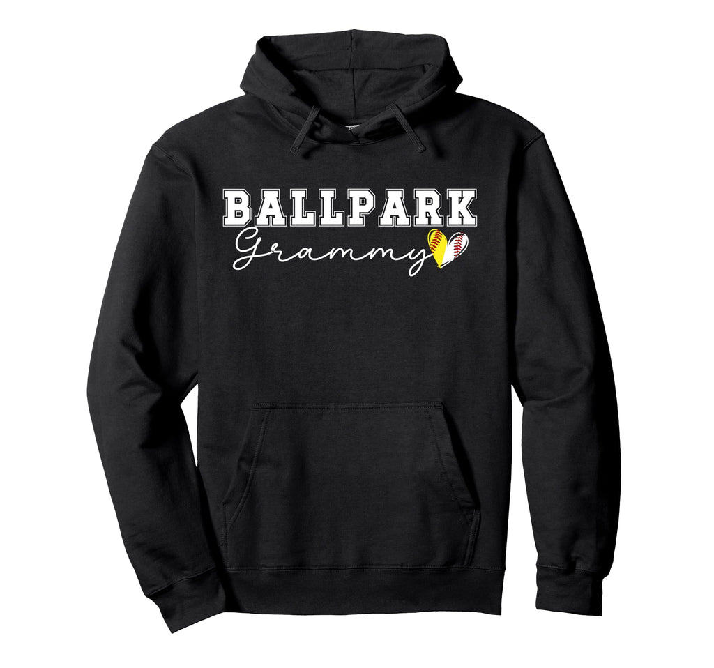 Ballpark Grammy Grandma Softball Hoodie - Casual Everyday Wear for Adults - T-Shirt, Sweatshirt, Hoodie
