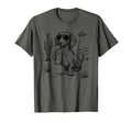 Dachshund Iced Coffee Desert Ufo Line Art T-Shirt - Trendy Graphic Unisex - T-Shirt, Sweatshirt, Hoodie