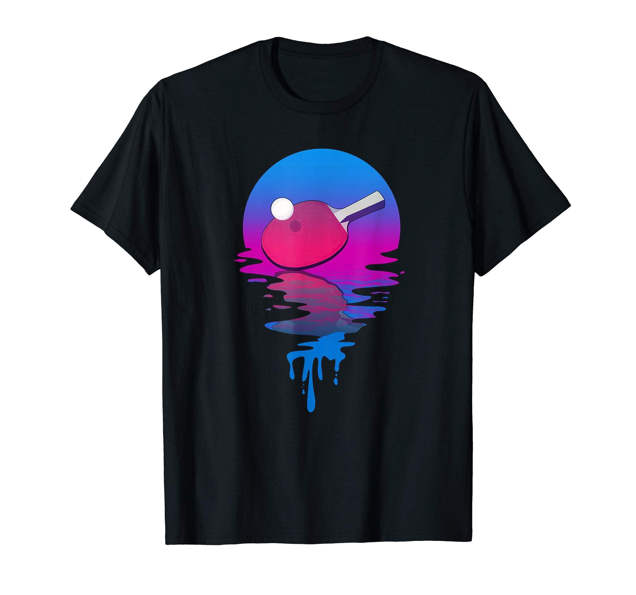Sunset Table Tennis T-Shirt - Custom Art Print for Adults - T-Shirt, Sweatshirt, Hoodie