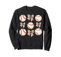 Baseball Coquette Bow Baseball Mom Sweatshirt - Novelty Apparel Unisex - T-Shirt, Sweatshirt, Hoodie