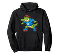 Funny Alligator Roller Skates Skater Animal Hoodie - Trendy Graphic Unisex - T-Shirt, Sweatshirt, Hoodie