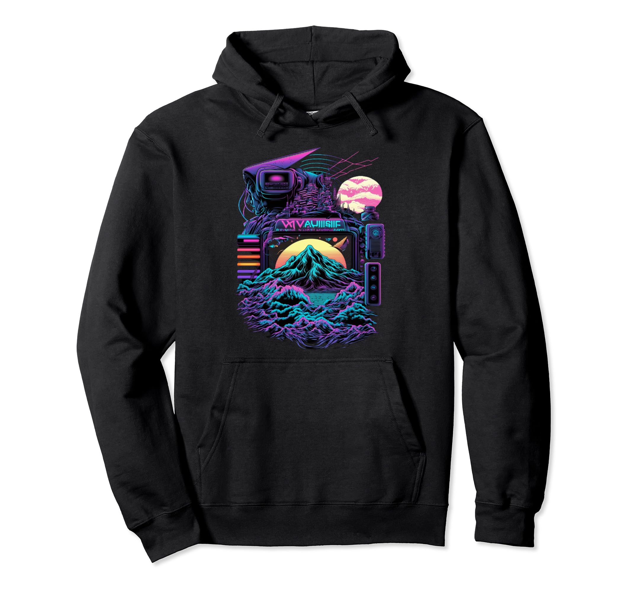 Aesthetic Psychedelic Futuristic Hoodie - Unique Graphic for Adults - T-Shirt, Sweatshirt, Hoodie
