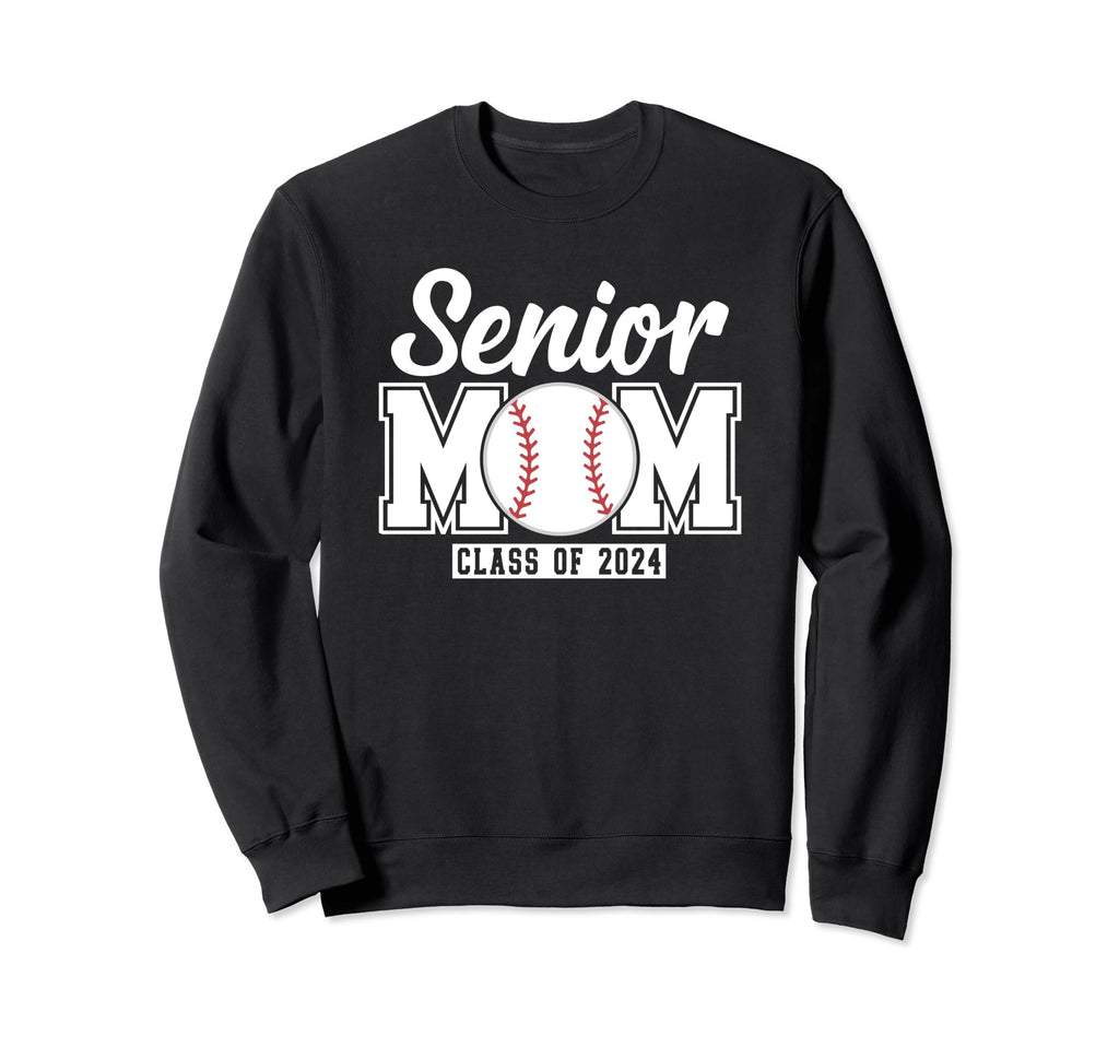 Senior Mom Class 2024 Baseball Proud Sweatshirt - Unique Graphic Unisex - T-Shirt, Sweatshirt, Hoodie