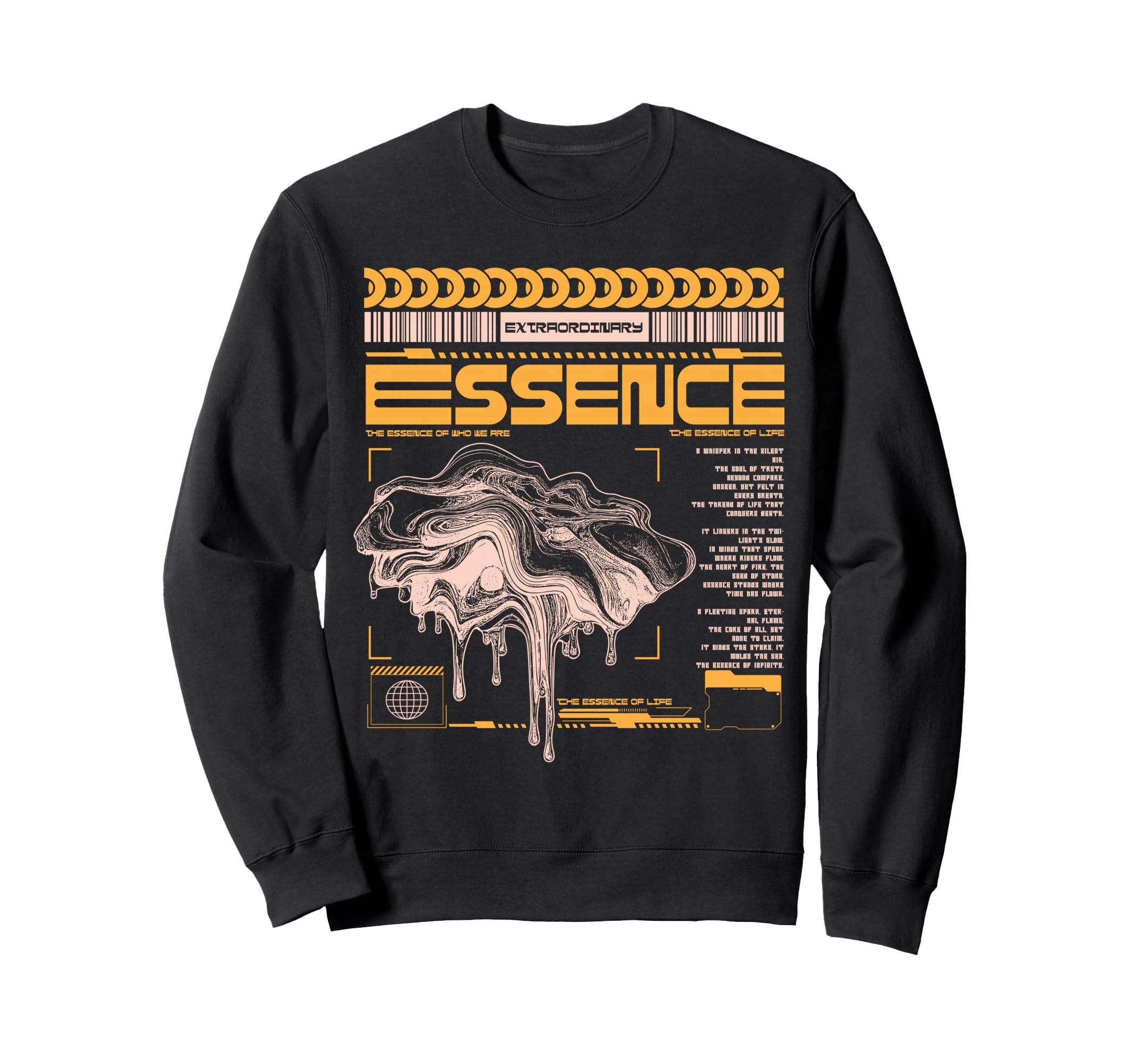 Y2K Essence Bold Urban Graffiti Sweatshirt - Minimalist Print for Adults - T-Shirt, Sweatshirt, Hoodie
