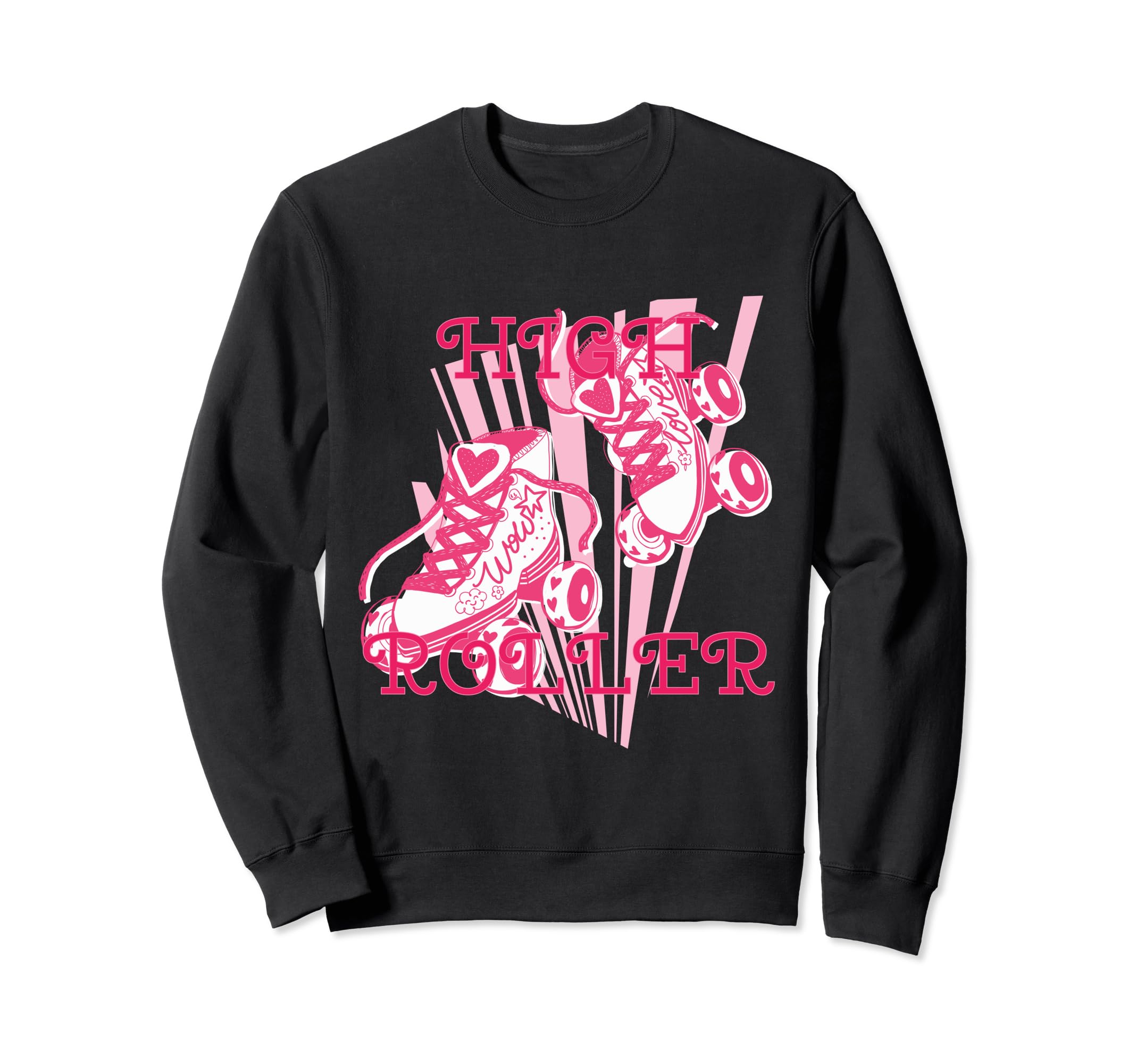 High Roller Skating Roller Derby Sweatshirt - Minimalist Print Men Women - T-Shirt, Sweatshirt, Hoodie