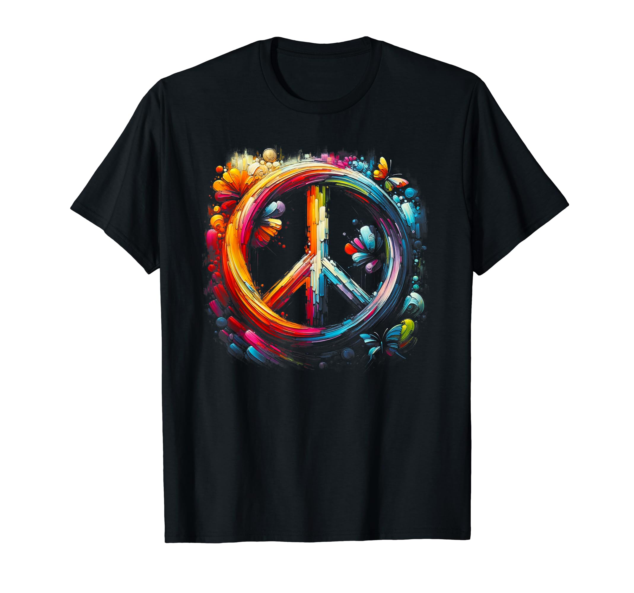60S 70S Peace Love And Groovy Flower Power T-Shirt - Unique Graphic Unisex - T-Shirt, Sweatshirt, Hoodie