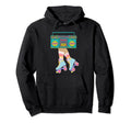 Rollerskates Funny 80S 90S Roller Disco Hoodie - Graphic Print Unisex - T-Shirt, Sweatshirt, Hoodie