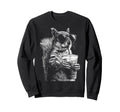 Squirrel Drinking Iced Coffee Funny Sweatshirt - Aesthetic Graphic Unisex - T-Shirt, Sweatshirt, Hoodie