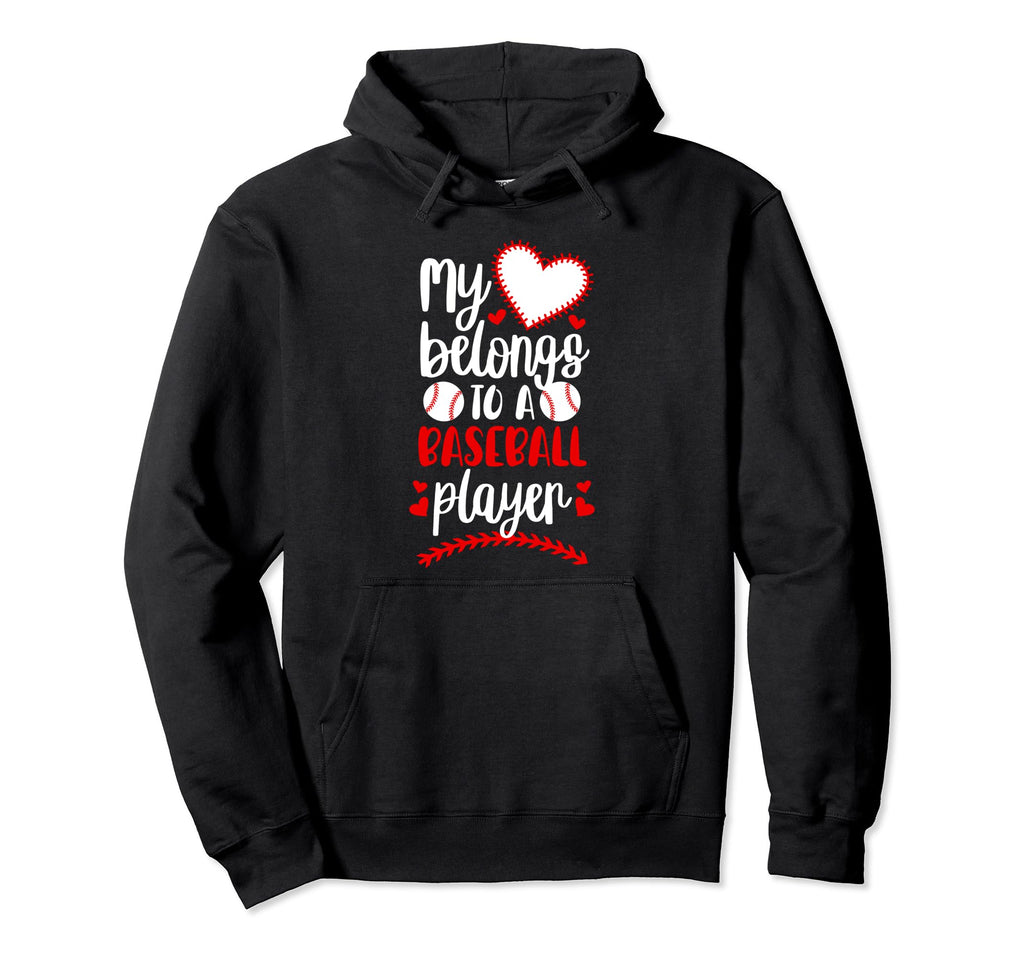 My Heart Baseball Girlfriend Baseball Hoodie - Streetwear Style Men Women - T-Shirt, Sweatshirt, Hoodie