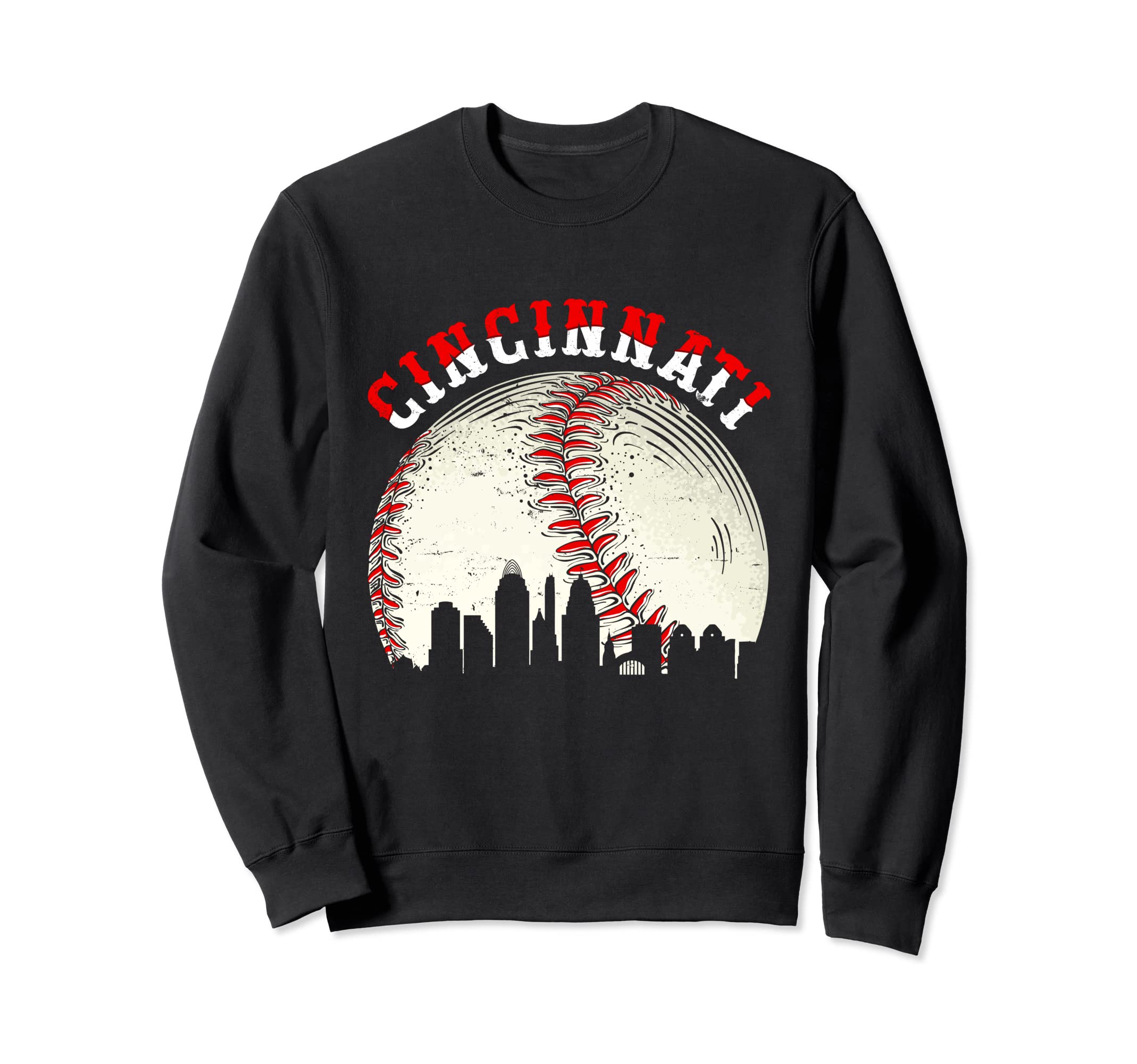 Cincinnati City Baseball Sweatshirt - Aesthetic Graphic for Adults - T-Shirt, Sweatshirt, Hoodie