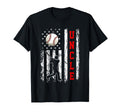 Baseball Uncle Baseball Player Us Flag T-Shirt - Minimalist Print Unisex - T-Shirt, Sweatshirt, Hoodie