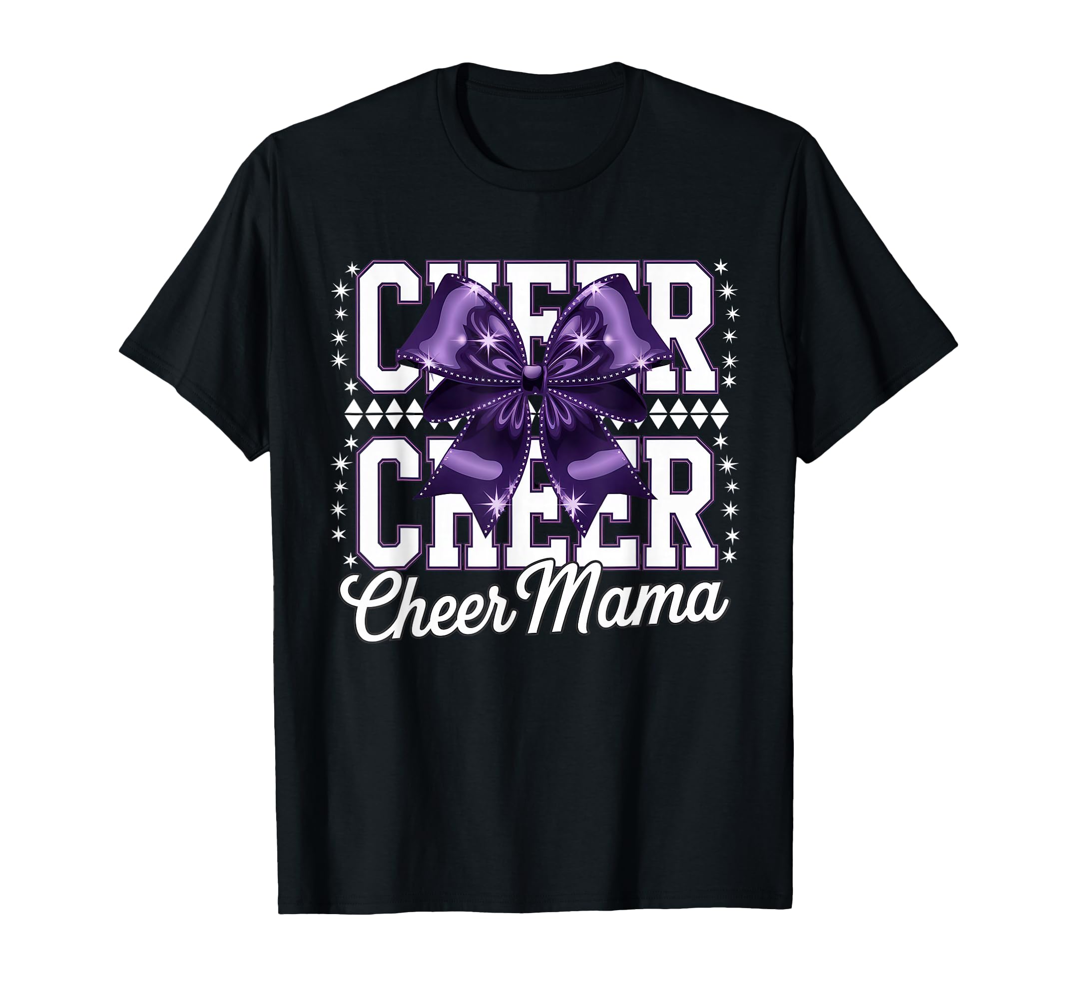Cheer Mom Mother Bow Cheerleader Game T-Shirt - Trendy Graphic for Adults - T-Shirt, Sweatshirt, Hoodie