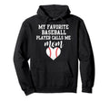 My Favorite Baseball Player Calls Me Hoodie - Minimalist Print Men Women - T-Shirt, Sweatshirt, Hoodie