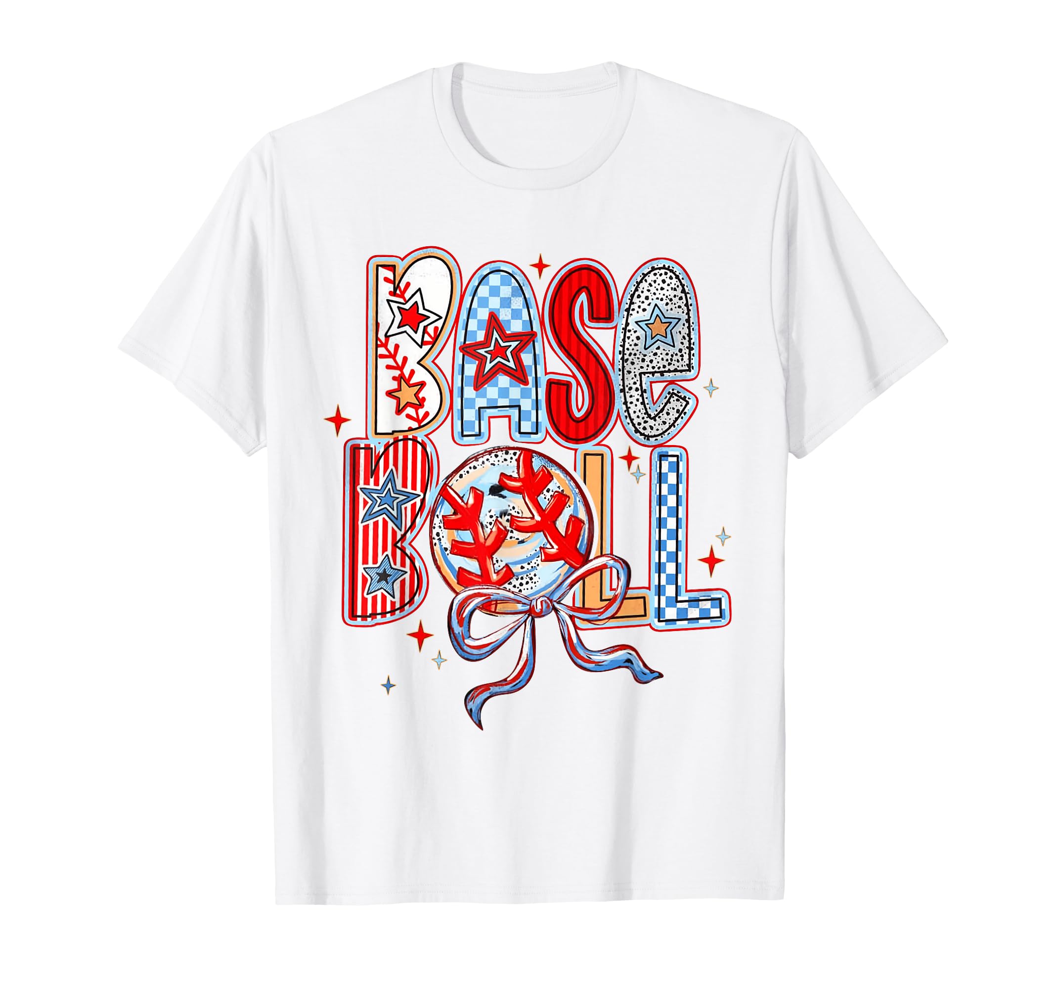 Baseball Coquette Bow Baseball Mom T-Shirt - Minimalist Print for Adults - T-Shirt, Sweatshirt, Hoodie